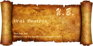 Urai Beatrix névjegykártya