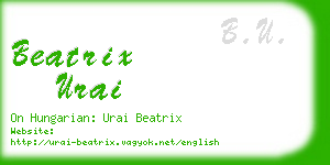 beatrix urai business card